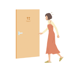 トイレに急ぐ患者さん