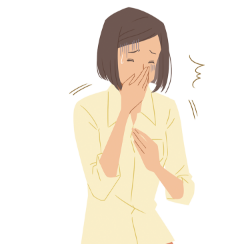 吐き気をもよおす患者さん
