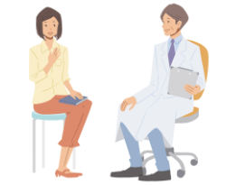診察中の先生と患者さん