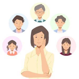 家族のことを考える患者さん
